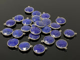 12Pcs / 13Pcs Lapis Lazuli Charms, Silver Plated Lapis Lazuli Gemstone Charms, Bulk Jewelry Findings