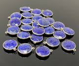 12Pcs / 13Pcs Lapis Lazuli Charms, Silver Plated Lapis Lazuli Gemstone Charms, Bulk Jewelry Findings