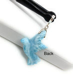 14g Rare Large Larimar Bird Pave Diamond Pendant, Silver Bohemian Jewelry, Dominican Republic Larimar Pendant, Larimar Bird Pendant