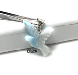 14g Rare Large Larimar Bird Pendant, Silver Bohemian Jewelry, Dominican Republic Larimar Pendant