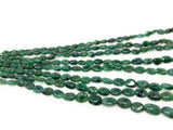 16" Natural Emerald Gemstone Beads, Smooth Emerald Oval Beads for Jewelry Making, May Birthstone Jewelry Supplies