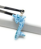 14g Larimar Dolphin Pendant, Larimar Pendant, Bohemian Jewelry, Dominican Republic Larimar Pendant