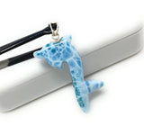 14g Larimar Dolphin Pendant, Larimar Pendant, Bohemian Jewelry, Dominican Republic Larimar Pendant