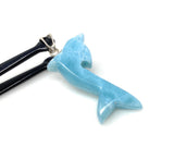 16g Larimar Dolphin Pendant, Larimar Pendant, Bohemian Jewelry, Dominican Republic Larimar Pendant