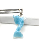 12g Larimar Dolphin Pendant, Larimar Pendant, Bohemian Jewelry, Dominican Republic Larimar Pendant