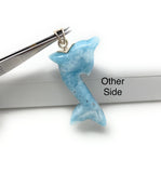 14g Larimar Dolphin Pendant, Larimar Pendant, Bohemian Jewelry, Dominican Republic Larimar Pendant