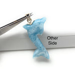 14g Larimar Dolphin Pendant, Larimar Pendant, Bohemian Jewelry, Dominican Republic Larimar Pendant