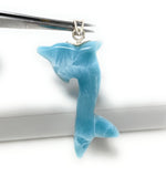 14g Larimar Dolphin Pendant, Larimar Pendant, Bohemian Jewelry, Dominican Republic Larimar Pendant