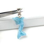 12g Reversible Larimar Dolphin Pendant, Larimar Pendant, Bohemian Jewelry, Dominican Republic Larimar Pendant