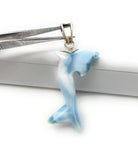 8g Larimar Dolphin Pendant, Larimar Pendant, Bohemian Jewelry, Dominican Republic Larimar Pendant