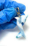 8g Larimar Dolphin Pendant, Larimar Pendant, Bohemian Jewelry, Dominican Republic Larimar Pendant