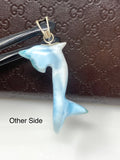 8g Larimar Dolphin Pendant, Larimar Pendant, Bohemian Jewelry, Dominican Republic Larimar Pendant