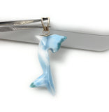 8g Larimar Dolphin Pendant, Larimar Pendant, Bohemian Jewelry, Dominican Republic Larimar Pendant