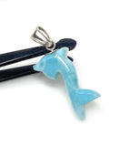 10g Larimar Dolphin Pendant, Larimar Pendant, Bohemian Jewelry, Dominican Republic Larimar Pendant