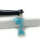 10g Larimar Dolphin Pendant, Larimar Pendant, Bohemian Jewelry, Dominican Republic Larimar Pendant