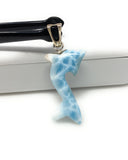 10g Larimar Dolphin Pendant, Larimar Pendant, Bohemian Jewelry, Dominican Republic Larimar Pendant
