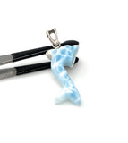 10g Larimar Dolphin Pendant, Larimar Pendant, Bohemian Jewelry, Dominican Republic Larimar Pendant