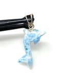 8g Larimar Dolphin Pendant, Larimar Pendant, Bohemian Jewelry, Dominican Republic Larimar Pendant