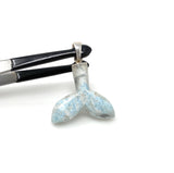 16g Larimar Mermaid Tail Pendant, Sterling Silver Pendant, Bohemian Jewelry, Larimar Whale Tail Pendant