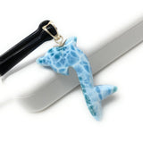 14g Larimar Dolphin Pendant, Larimar Pendant, Bohemian Jewelry, Dominican Republic Larimar Pendant