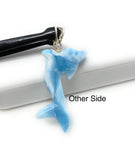 14g Larimar Dolphin Pendant, Larimar Pendant, Bohemian Jewelry, Dominican Republic Larimar Pendant