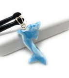 14g Larimar Dolphin Pendant, Larimar Pendant, Bohemian Jewelry, Dominican Republic Larimar Pendant