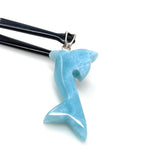 16g Larimar Dolphin Pendant, Larimar Pendant, Bohemian Jewelry, Dominican Republic Larimar Pendant