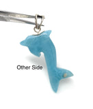 16g Larimar Dolphin Pendant, Larimar Pendant, Bohemian Jewelry, Dominican Republic Larimar Pendant