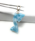 12g Larimar Dolphin Pendant, Larimar Pendant, Bohemian Jewelry, Dominican Republic Larimar Pendant