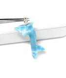 14g Larimar Dolphin Pendant, Larimar Pendant, Bohemian Jewelry, Dominican Republic Larimar Pendant