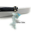10g Larimar Dolphin Pendant, Larimar Pendant, Bohemian Jewelry, Dominican Republic Larimar Pendant
