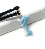 10g Larimar Dolphin Pendant, Larimar Pendant, Bohemian Jewelry, Dominican Republic Larimar Pendant