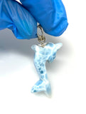 8g Larimar Dolphin Pendant, Larimar Pendant, Bohemian Jewelry, Dominican Republic Larimar Pendant