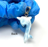 8g Larimar Dolphin Pendant, Larimar Pendant, Bohemian Jewelry, Dominican Republic Larimar Pendant