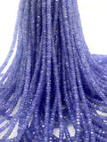 16 inch natural tanzanite gemstone bead strands showing faceted rondelle shape and violet blue tones