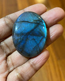 Labradorite Cabochon, Natural Gemstone Cabochon, Labradorite , Wire Wrapping Jewelry Supplies, Jewelry Making, 44.65mm x 33.75mm