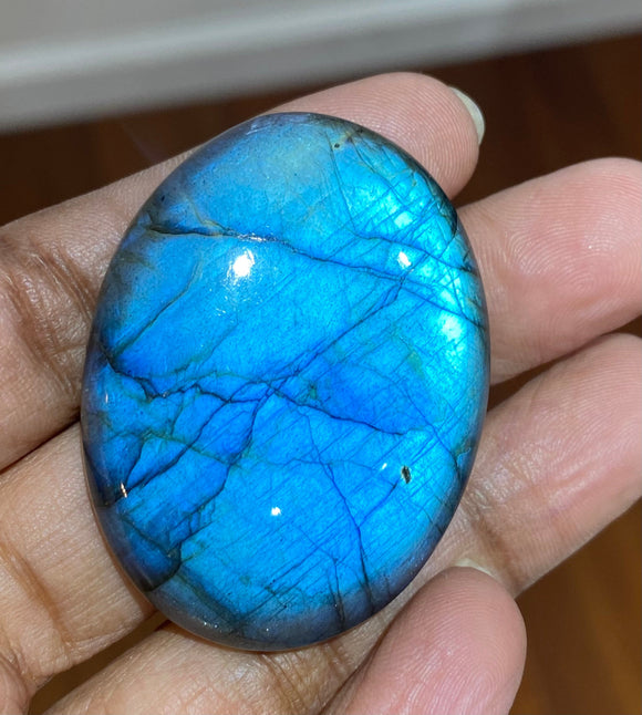 Labradorite Cabochon, Natural Gemstone Cabochon, Labradorite , Wire Wrapping Jewelry Supplies, Jewelry Making, 44.65mm x 33.75mm