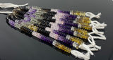 8" Natural Multi Stone German Cut Gemstone Beads - Rose Quartz/ Amethyst/ Citrine / Smokey Quartz/ Green Amethyst , 10mm - 12mm