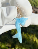 Larimar Dolphin Pendant, Caribbean Larimar Pendant, Atlantis Stone Bohemian Jewelry, Dominican Republic Larimar Pendant