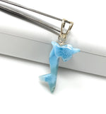 Larimar Dolphin Pendant, Caribbean Larimar Pendant, Atlantis Stone Bohemian Jewelry, Dominican Republic Larimar Pendant