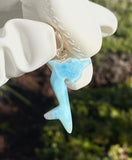 Larimar Dolphin Pendant, Caribbean Larimar Pendant, Atlantis Stone Bohemian Jewelry, Dominican Republic Larimar Pendant