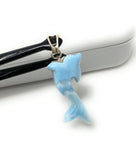 Larimar Dolphin Pendant, Caribbean Larimar Pendant, Atlantis Stone Bohemian Jewelry, Dominican Republic Larimar Pendant