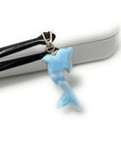Larimar Dolphin Pendant, Caribbean Larimar Pendant, Atlantis Stone Bohemian Jewelry, Dominican Republic Larimar Pendant