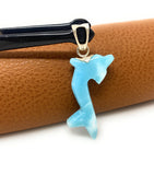 Larimar Dolphin Pendant, Caribbean Larimar Pendant, Atlantis Stone Bohemian Jewelry, Dominican Republic Larimar Pendant