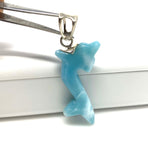 Larimar Dolphin Pendant, Caribbean Larimar Pendant, Atlantis Stone Bohemian Jewelry, Dominican Republic Larimar Pendant