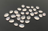 10 Pcs Natural Rose Quartz Rosecuts Cabochons, Loose Gemstones, Rose Quartz Rose Cuts, Ring Stones , 10x7mm - 12.5x10mm