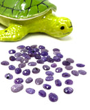 8Pcs/10 Pcs Pcs Natural Charoite Rosecuts Cabochons, Loose Gemstones, Charoite Rose Cuts, Ring Stones , 9x7mm - 14x10mm
