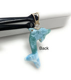 6g Larimar Dolphin Pendant, Larimar Pendant, Bohemian Jewelry, Dominican Republic Larimar Pendant