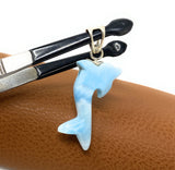 Larimar Dolphin Pendant, Caribbean Larimar Pendant, Atlantis Stone Bohemian Jewelry, Dominican Republic Larimar Pendant