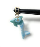 Larimar Dolphin Pendant, Caribbean Larimar Pendant, Atlantis Stone Bohemian Jewelry, Dominican Republic Larimar Pendant